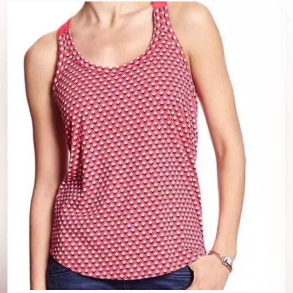 BANANA REPUBLIC Geometric Print Racer Back Tank—XS